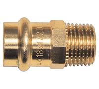 Cornat Press de transición de - Machón rotguss con 1, rosca exterior con 1 manguito, a 18 mm, B 1/2zoll, 1 pieza, t65431812b