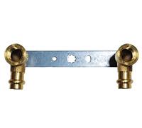 Cornat Press de unidad de montaje para válvulas y pared grifos, 2 rosca interior, 2 manguitos, a 15 mm, B 1/2zoll IG, C 150 mm, 1 pieza, rotguss, t65771512b