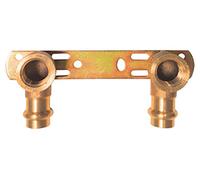 Cornat Press de unidad de montaje para válvulas y pared grifos, 2 rosca interior, 2 manguitos, a 15 mm, B 1/2zoll IG, C 100 mm, 1 pieza, rotguss, t65761512b