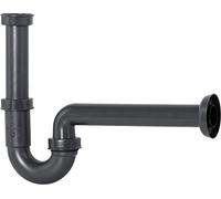 Cornat Tubos de tapón de Olor para lavabos Pulgadas Fabricado con plásticos reciclados - Embalaje reciclable/Sifón/Conector de desagüe / T317406R, Gris, 1 1/4 Zoll x 32 mm