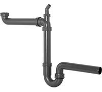 Cornat Rezyklat T353103R - Tapón de olor para fregadero (1 1/2 x 40 mm, con conector para aparatos, fabricado con plásticos reciclados, fabricado en Alemania)