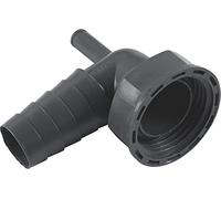 Cornat Rezyklat TEC356393R - Unión de manguera (90°, 21 mm de diámetro, 23 mm, plástico reciclado, fabricado en Alemania, conexión de máquina, ángulo de calidad, 1 pulgada, diámetro de 1 pulgada),