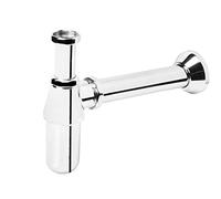 Cornat T3176051 - Tapón antiolores para lavabos (1 1/4 x 40 mm, latón cromado, ahorra espacio, fácil de limpiar y resistente a la corrosión)