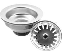 Cornat T352020R - Válvula de cesta, 1 1/2", 425 plástico, acero inoxidable, instalación sanitaria, protección del medio ambiente, color gris