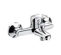 Cornat Tavira - Grifo monomando para baño (latón cromado, salida de 1/2", montaje en pared)