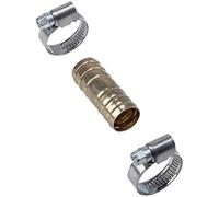 Cornat TEC308402 - Unión para manguera con 2 arandelas, (1,9 cm, latón)