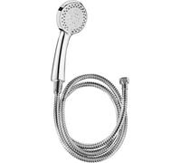 Cornat TECB3431 Fit - Juego de ducha de mano (85,5 mm, 3 tipos de chorro: normal, suave y masajeador, antical y ahorro de agua, manguera de ducha de 150 cm, cabezal de ducha para ducha y bañera)