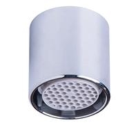 Cornat TECWS500 M16 x 1 sello de rosca interno adecuado para accesorios estándar, boquilla mezcladora de aireador de latón plateado, 70% de ahorro de agua, 1 pieza