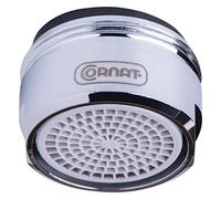 Cornat TECWS505 M24 x 1 sello de rosca externo adecuado para accesorios estándar, boquilla mezcladora de aireador de latón plateado, 70% de ahorro de agua, 1 pieza