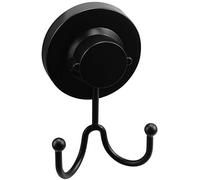 Cornat Toallero 3 en 1 - Gancho Doble - 3 Opciones de fijación Diferentes con Ventosa, Almohadilla Adhesiva y taladrar - Negro/Gancho Adhesivo/Toallero / T3402511