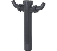 Cornat Tubo de Ajuste 1 1/2" x 40 mm (414) / 2 Conexiones de máquina/instalación Sanitaria/Reciclado/protección del Medio Ambiente / T356204R, Gris, Klein