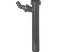 Cornat Tubo de ajuste Reciclat, 1 1/2 pulgadas x 40 mm, 250 mm de longitud, con conector para aparato, fabricado en plástico reciclado, fabricado en Alemania, calidad/tubo sumergible para sifón /