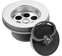 Cornat Válvula 1 1/2 Pulgadas AG - Fabricado con plásticos reciclados - Embalaje reciclable desagüe/Tapón de Fregadero / T352004R, Gris