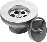 Cornat Válvula Arcilla de Fuego Pulgadas AG - Fabricado con plásticos reciclados - Embalaje reciclable desagüe/Tapón de Fregadero / T352504R, Gris, 1 1/2 tum