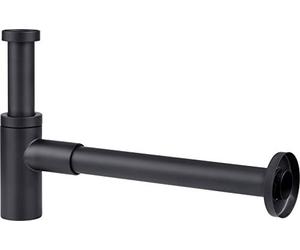 Cornat Válvula de ángulo de diseño - 1/2 pulgadas AG - Conector de grifo de 3/8 pulgadas - con mango - de latón - Negro/Válvula de regulación de esquina / T317005