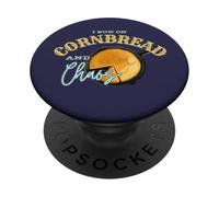 Cornbread, coordinadora de Funny Chaos, Amante de la Comida sureña PopSockets PopGrip Adhesivo
