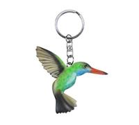 Cornelißen Llavero de colibrí de madera Colgante de animal de madera hecho a mano para llaves, bolsos y mochilas