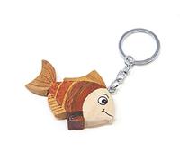 Cornelißen Llavero de pez dorado de madera y metal, peces, animales, animales