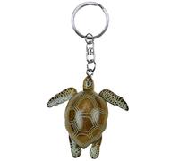Cornelißen Llavero de tortuga marina de madera Colgante de animal de madera hecho a mano para llaves, bolsos y mochilas