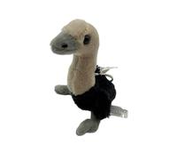 Cornelißen Porte-clés en Peluche Cornelius Autruche H 15 cm, oiseau en Peluche Noir, Cadeau para niños