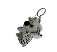 Cornelißen Porte-clés en Peluche hibou Des Neiges Ne convient Pas aux Enfants de moins de 36 mois., Blanco, 8 cm, oiseau en Peluche, Cadeau para niños