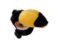 Cornelißen Porte-clés en Peluche Toucan Ne convient Pas aux Enfants de moins de 36 mois. H 14 cm, oiseau en Peluche Noir, Cadeau para niños