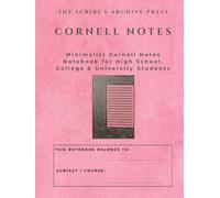Cornell Notes: Aesthetic Pink Cornell Notes Notebook for High School, College & University Students: Minimalist Academic Note-Taking Journal with ... Aesthetic Suede Cornell Notes Collection)
