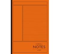 Cornell Notes Lined: A4 Notebook (8.3x11.7in) | 108 Lined Ruled Pages with Cornell Layout and Contents | Softcover Journal Planner Study Book Notepad ... School Study Learning | Orange Cornell