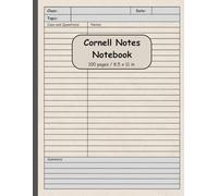 Cornell Notes Notebook: 100 Pages for Effective Study: Think Smart Notes That Stick