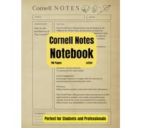 Cornell Notes Notebook: A4 110 Pages for Academic