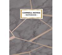 Cornell Notes Notebook: Brown Gray & Gold Marble | College Ruled Cornell Note-Taking System Journal for Students (8.5" × 11")