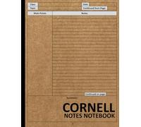 Cornell Notes Notebook: Cornell Note Taking System for Students and Teachers with Simple Brown Cover. College Ruled Medium Lined Journal for Taking Notes