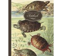 Cornell Notes Notebook: Cornell Notes Notebook with 110 Cream Colored Pages for Organized Note-Taking and Study with a Vintage Turtle Illustration Cover