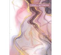 Cornell Notes Notebook: Efficient Note Taking System | School, College, And Work | 200 Pages | Ruled | 8.5 X 11 | High Thoughts Meeting Notes | Marble - Rose Gold Pattern