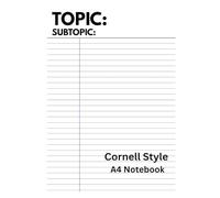 Cornell Notes Notebook for Students - Study & Revision Planner with Organised Note-Taking System to Improve Grades and Exam Performance