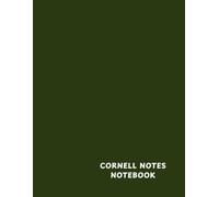 Cornell Notes Notebook: Large 8.5 x 11 Note-Taking Journal for Lessons, Meetings, Training Sessions, Key Ideas and Organized Review,Teachers,Students(Green Cover)