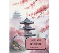 Cornell Notes Notebook: Large Size (8,25x11,00in) | 160 Lined Pages with Cornell Layout | Hardcover theme: Japanese sakura secret garden.