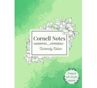 Cornell Notes Notebook: Sage Green Botanical Edition: Professional Note-Taking System for University and College Students, 120 Pages, 8.5 x 11 in, College Ruled.