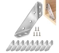 Corner Braces For Wood - Metal Triangle Angle Bracket Set With Screws Furniture Joint Connector Reinforcement Plate Frame Support Structure Mounting Hardware Shelf Desk Fixing Solution | Home