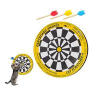 Corner Cat Scratcher - Corrugated Paper 13.4Inch Dartboard Pad | Adhesive Wall Scratch Board With Furniture Protection, Kitten Play, Vertical Enrichment | Home Door