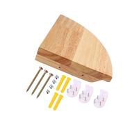 Corner Display Shelf Wood Wall Mounted Bedroom Storage Rack Chocolate 25.00X25.00X4.00CM Space-saving 1Set