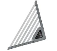 Corner Drying Rack for Kitchen Sink, Triangle Dish Drainer, Space-Saving Tray Organizer, Roll-Up Basket Design for House, Apartment, Farmhouse, Small Kitchens, Counter Use 12.6x12.6x1.77in