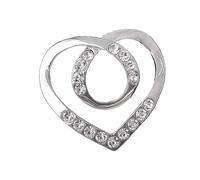 Corner Hem Waist Knotted Brooches Metal Hijab Scarf Ring Button Shirt T-shirt Fixed Buckle Accessories para Mujeres Niñas Accesorios Decorativos(Silver-L)