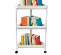 Corner Shelf Stand - 3 Tier Movable Organizer, Triangle Display Rack with Smooth Bottom Wheels, Storage Shelf, Living Room Bedroom Bathroom Accessory, Books Plant Pots Seasoning Bottles for Home