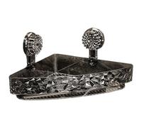 Corner Shelf, Suction Cup Shelf, Wall Mounted Shower Rack, No-Drill Large Load-Bearing Storage Organizer for Bathroom, Kitchen, and Living Room, 11.81x8.66x2.36 Inches, 380g