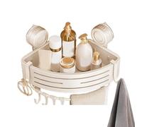 Corner Shower Shelf - Strong Suction Cup Bathroom Organizer, Waterproof Storage Rack, Easy Install Portable for Home Use | Accessories, Kitchen Storage, Toiletry Organization, Space Efficient Rack