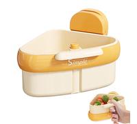 Corner Sink Strainer Basket with Suction Cup, Space-Saving Sink Organizer for Food Waste and Dishcloths, Multi-Purpose Filter Holder for Kitchen Use in Apartment Home Hotel or Restaurant Countertops