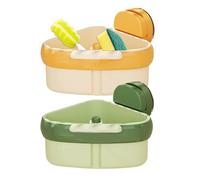 Corner Sink Strainer - Suction Cup Sink Strainer Basket, Kitchen Waste Filter with Triangle Corner Design, Space Saving Basin Organizer, Kitchen Basin Drain Basket, Food Waste Strainers for Home