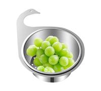 Corner Sink Strainer - Swan Drain Basket | 21x16cm Kitchen Filter with Hanging Hook Design, Stainless Steel Strainer Basket with Drain Holes, Kitchen Sink Accessory Organizer