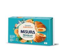 Cornetti Albaricoque Privolat - Sin leche ni huevos - Más ricos en relleno - Paquete de 298 gramos